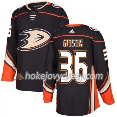 Pánské Hokejový Dres Anaheim Ducks John Gibson 36 Adidas 2017-2018 Černá Authentic